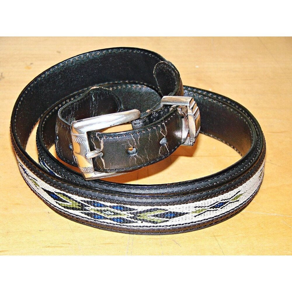 John Blair Italian Leather Belt Western Wear Cowboy Rodeo Horse Ranch XL 39-41"